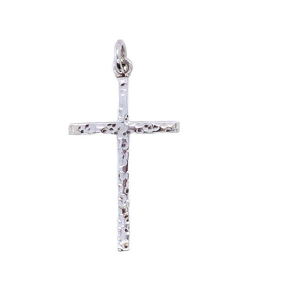 Sterling Silver Hammered Cross Pendant