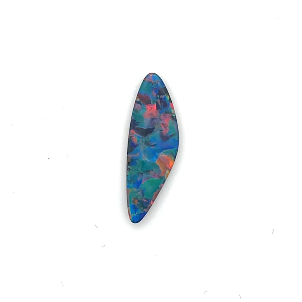 Loose Australian Opal Doublet with Big Patch and with Red Patches