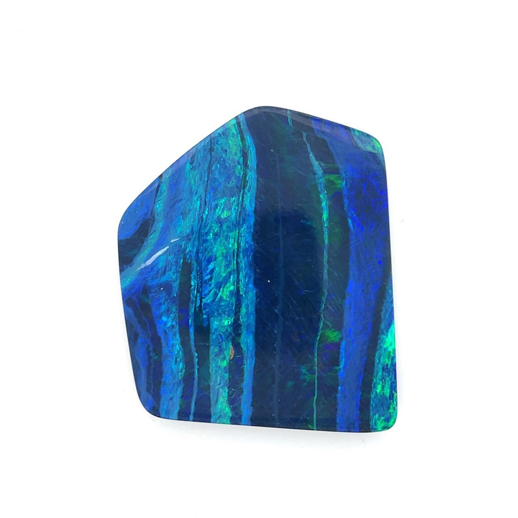 Loose Australian Opal with Blue Green and Black Stripes
