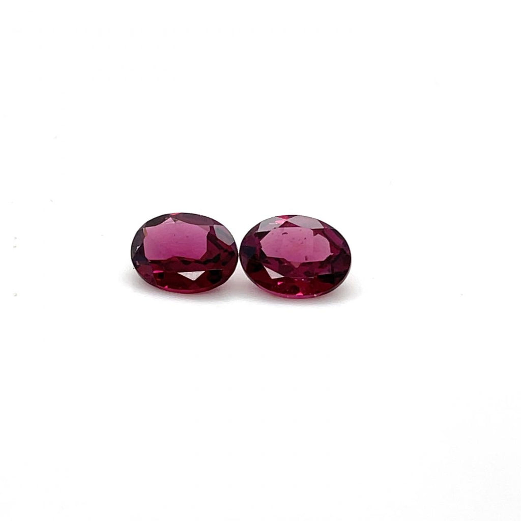 Loose Matched Pair 4.14cttw  Oval Rhodolite Garnets