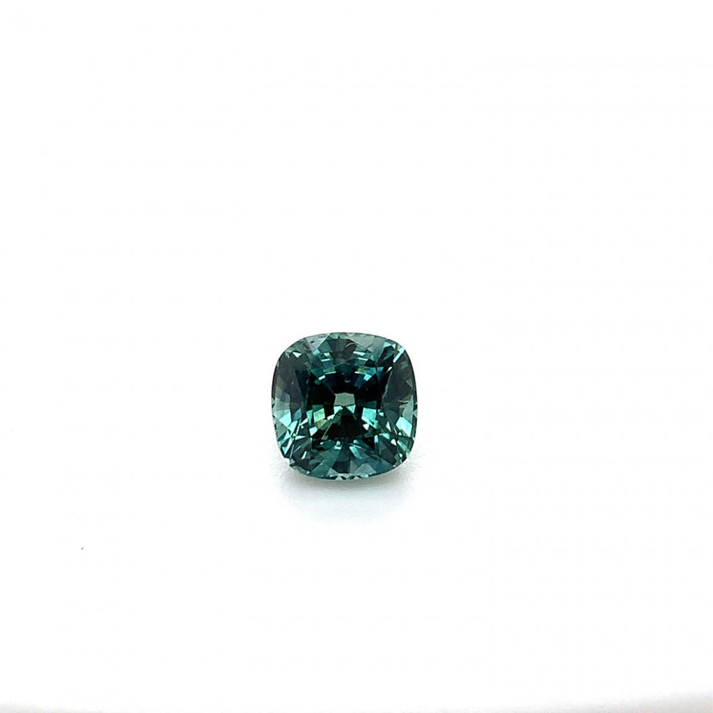 Loose Cushion Teal Color Montana Sapphire 1.58ct 6mm