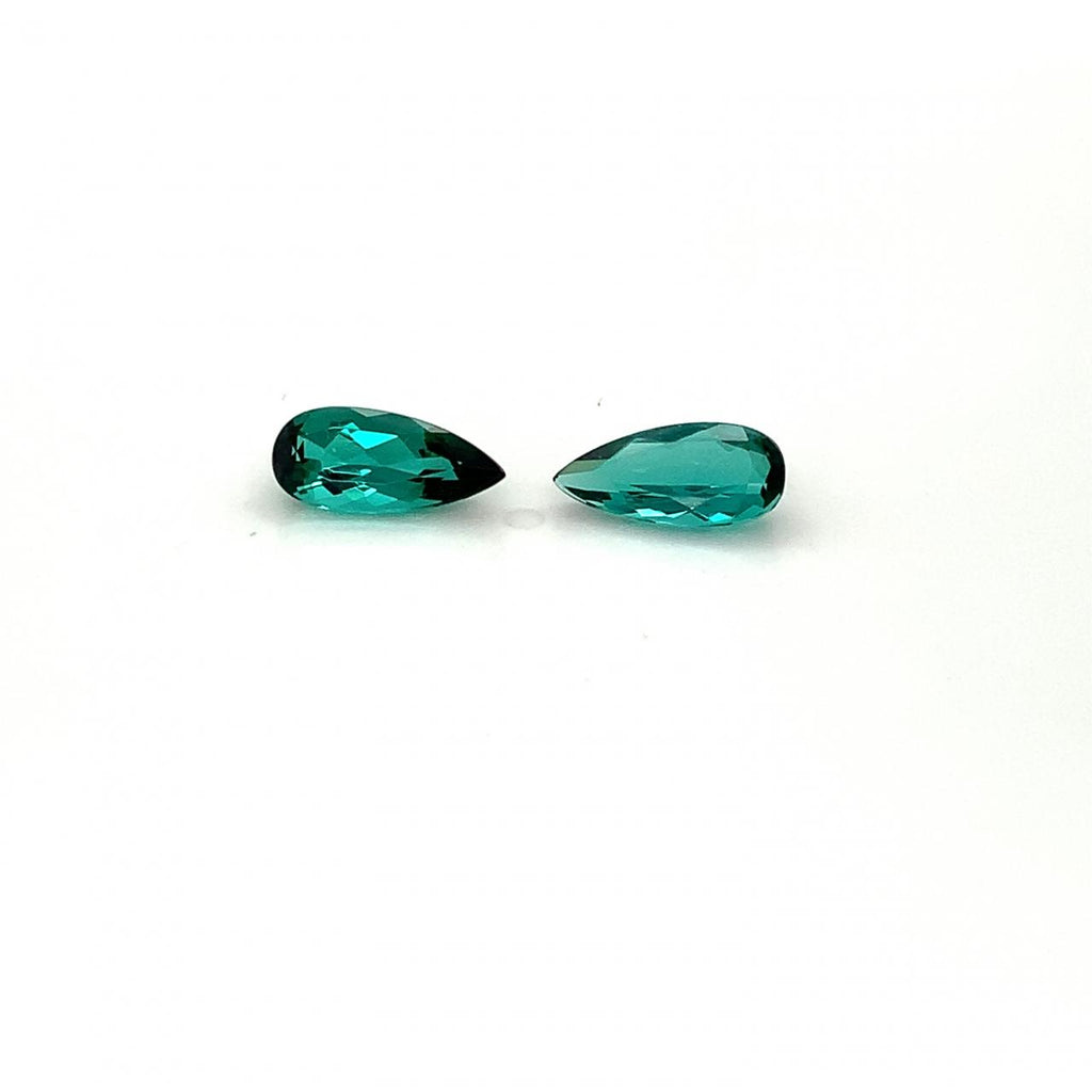 Loose Pair of Teal/Green Pear Shape Tourmalines