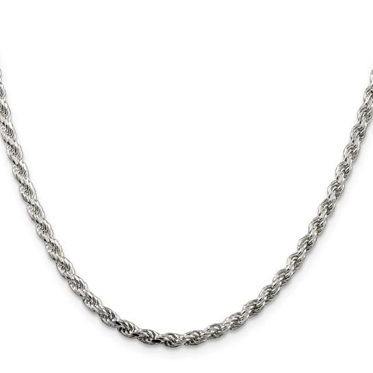 Sterling Silver 3mm 20 inch Diamond Cut Rope Chain