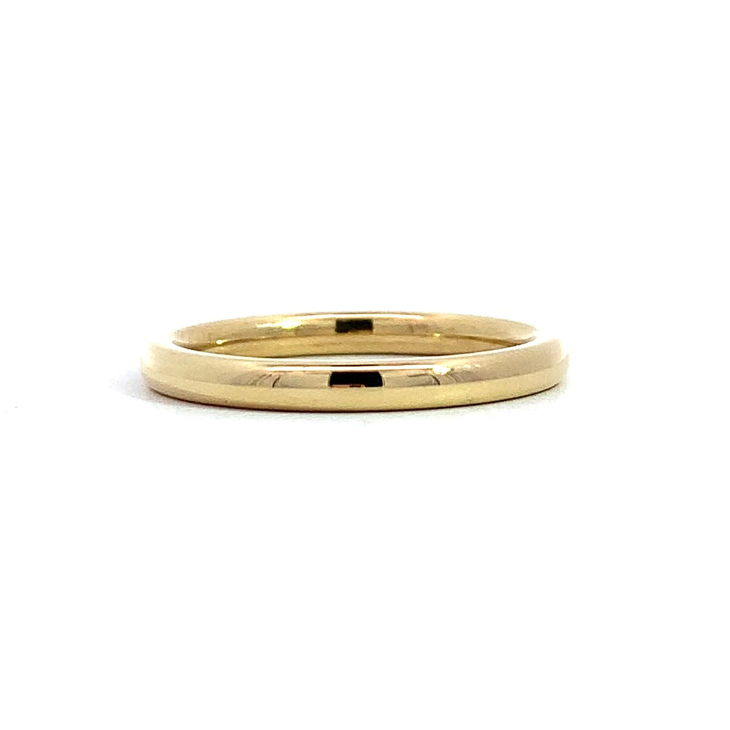 18k Yellow Gold Comfort Fit Wedding Band- 2.0mm Plain Band