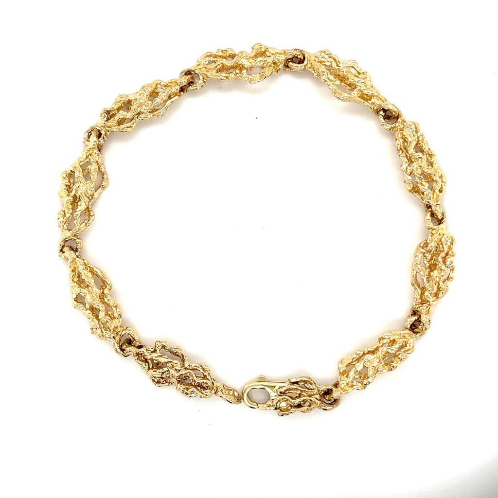 MADE TO ORDER - Customizable 14k Yellow Gold Bracelet Called The Road Of Life