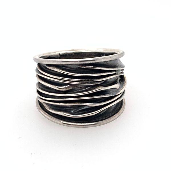 Sterling Silver Ring-Artisan Made Wide Band