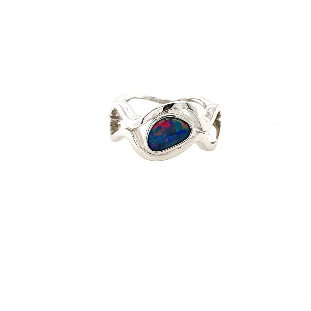 Sterling Silver Infinity Opal Ring